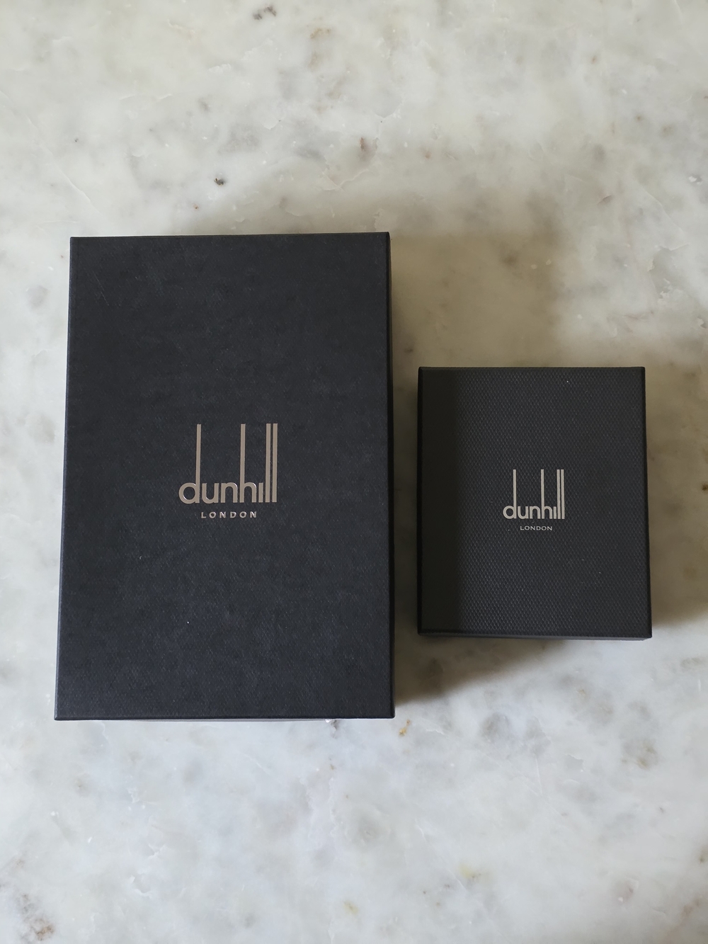 Dunhill London Black Jewelry/Accessory Empty Box- Set Of 2
